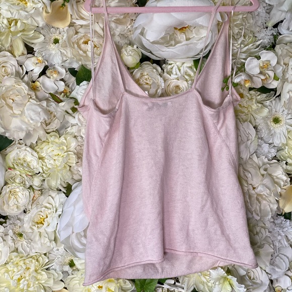 J Brand Light Pink Cashmere V Neck Camisole - Picture 2 of 3